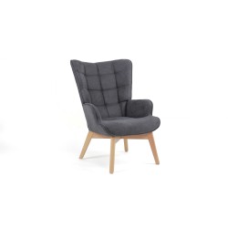 Πολυθρόνα υφασμάτινη γκρι DAREN  69x75x96 DIOMMI 32-177